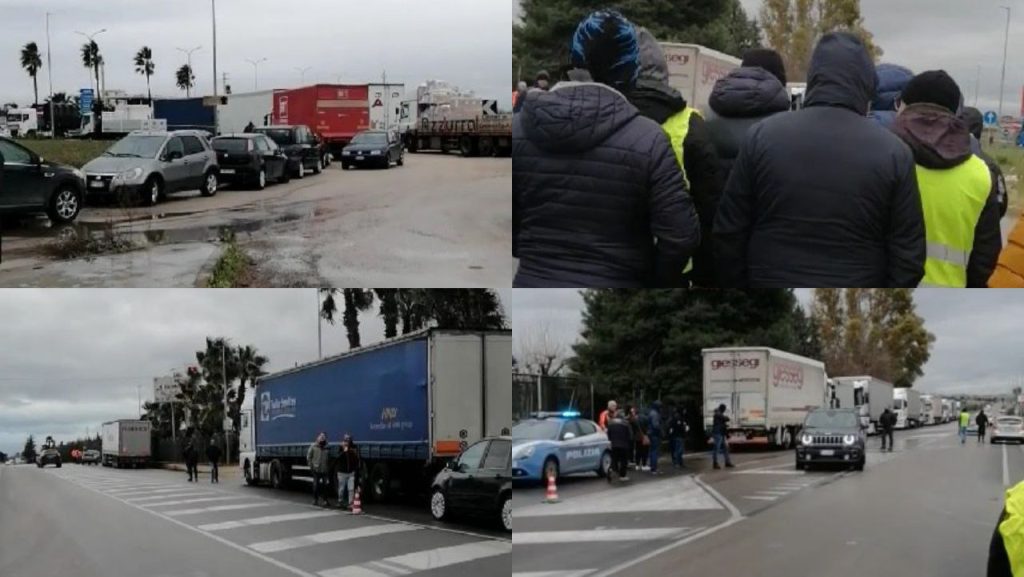 Cerignola, fine della protesta degli autotrasportatori